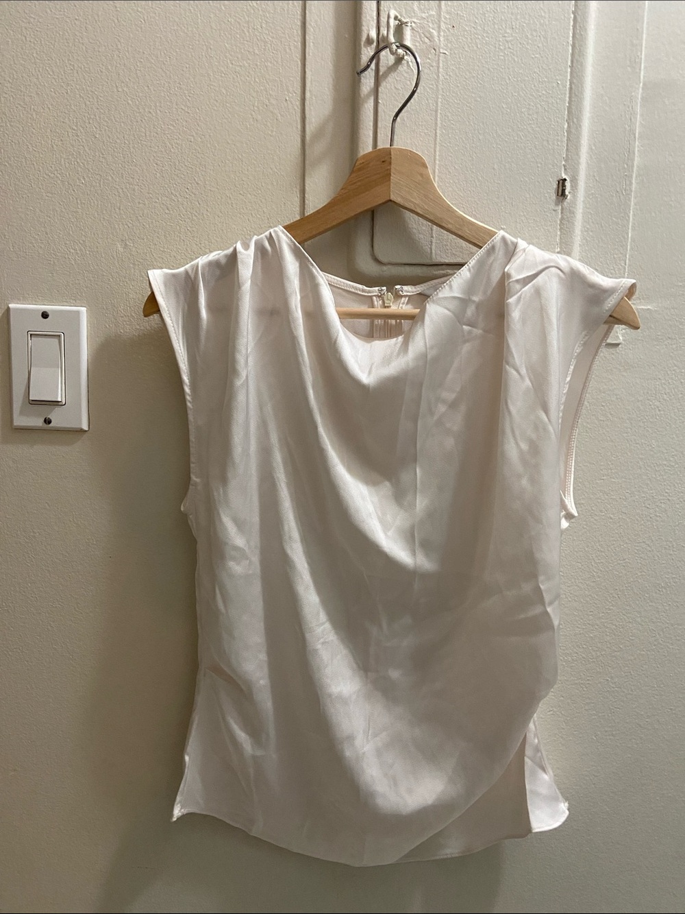 H&M Ivory Satin Cowl Neck Camisole